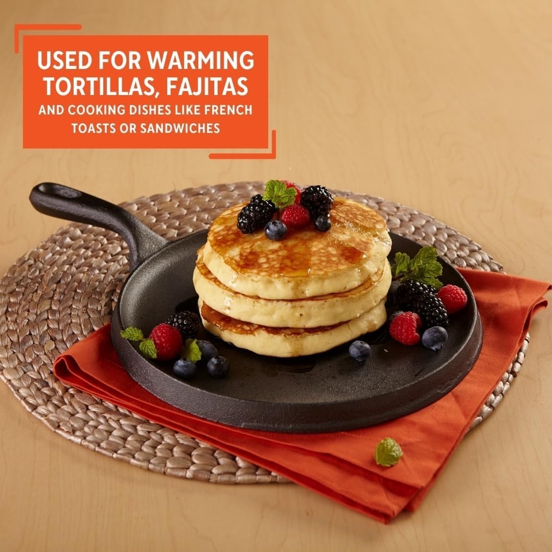 9.5 inches Cast Iron Preseasoned Comal