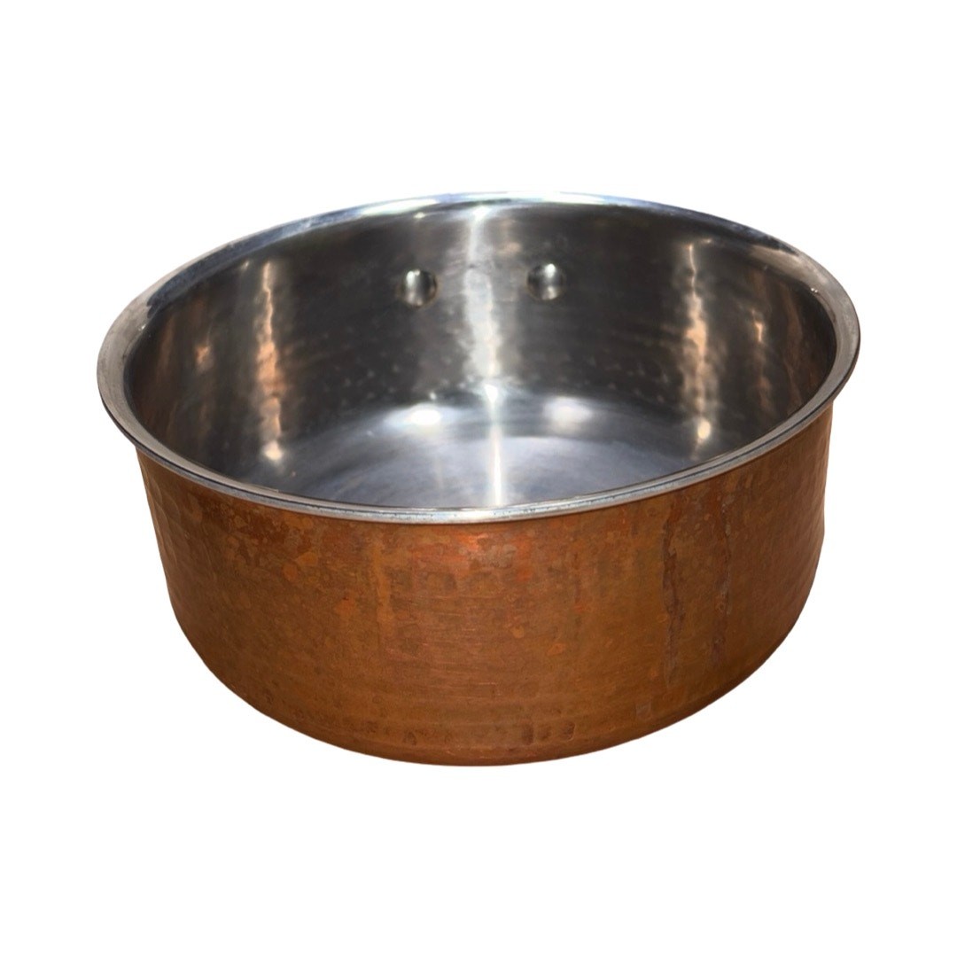 Lagostina Hammered Copper Clad Steel 2 Qt. / 1.9 L. Covered Pot