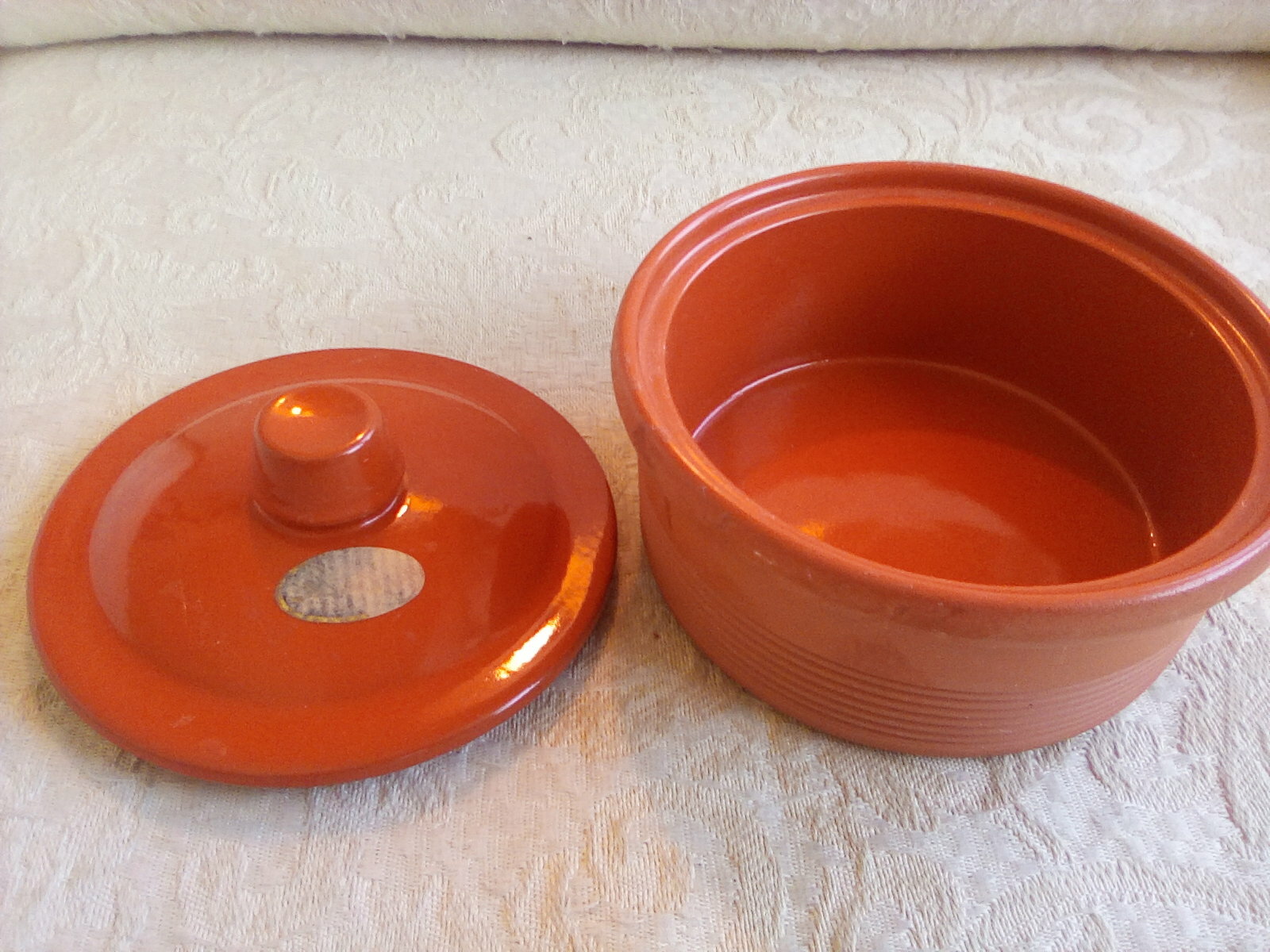 Graupera Terracotta Lidded Ramekin Small Baking Dish Made in Spain 4.5″ Across