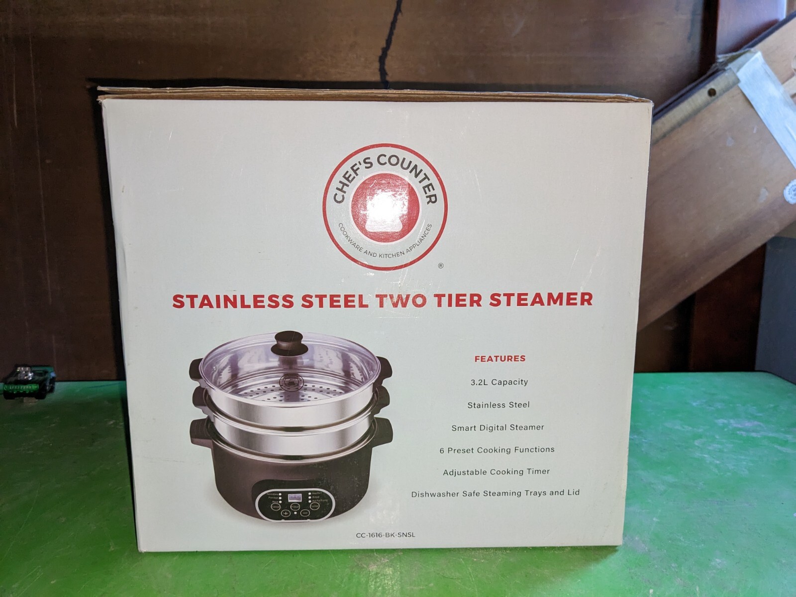 Chef’s Counter Double Tired Food Steamer, Brand New, Unopened Box