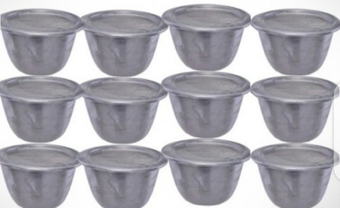 MOI MOI (BEANS PUDDDING) COOKING PLATES/ PANS/ CUPS WITH LIDS/COVER (1 DOZEN)