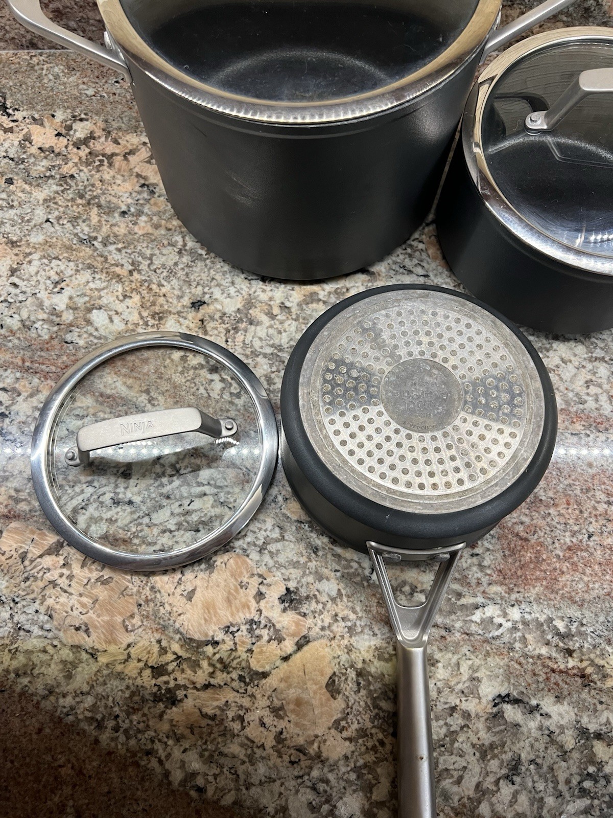 Ninja Foodi NeverStick 1.5 QT 2.3 QT 6.5 Qt Nonstick Pot Saucepan W/ Lid 6 Piece