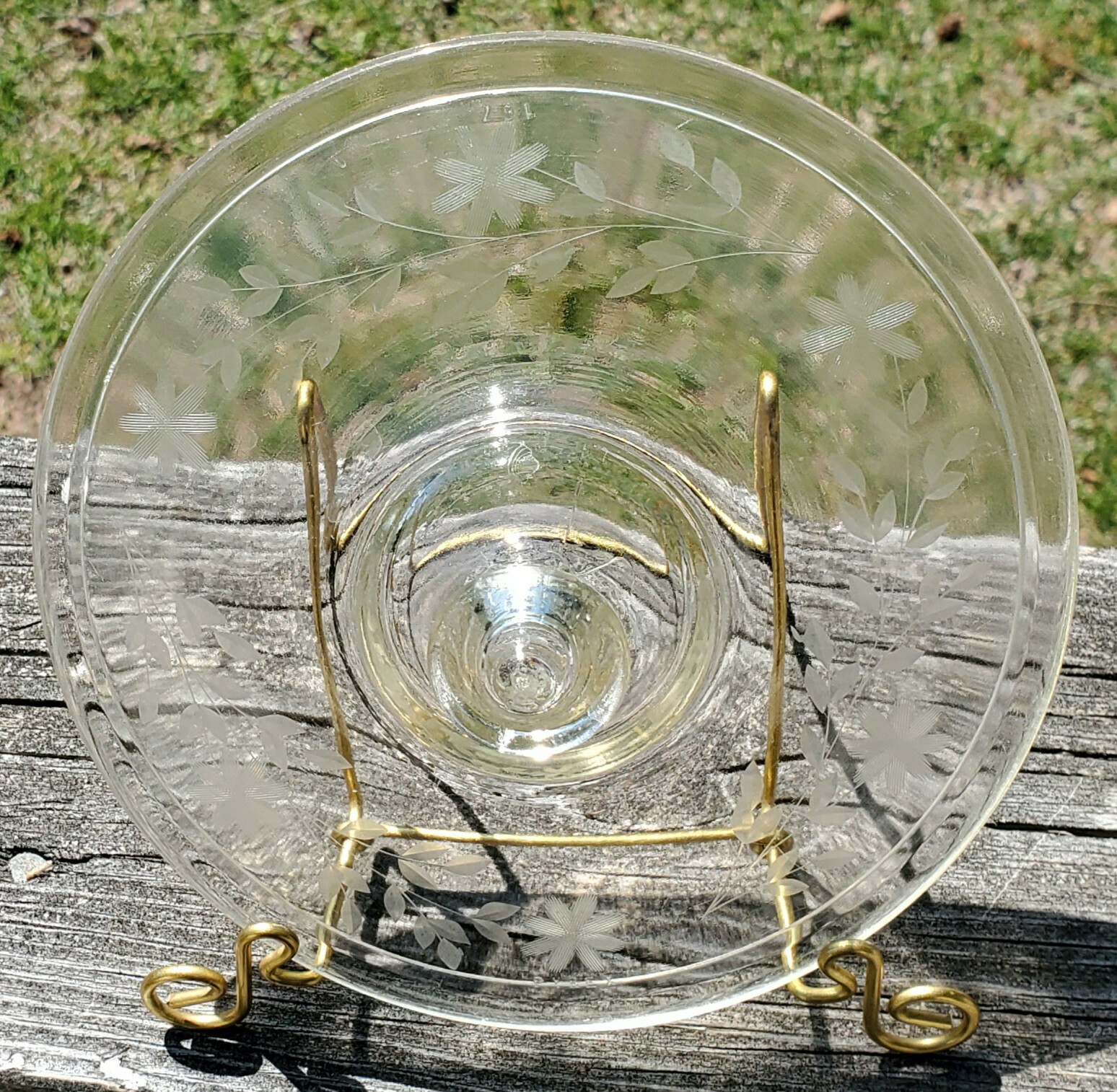 Pyrex Etched Floral Glass Lid 6-3/4″ Round Small Casserole Replacement