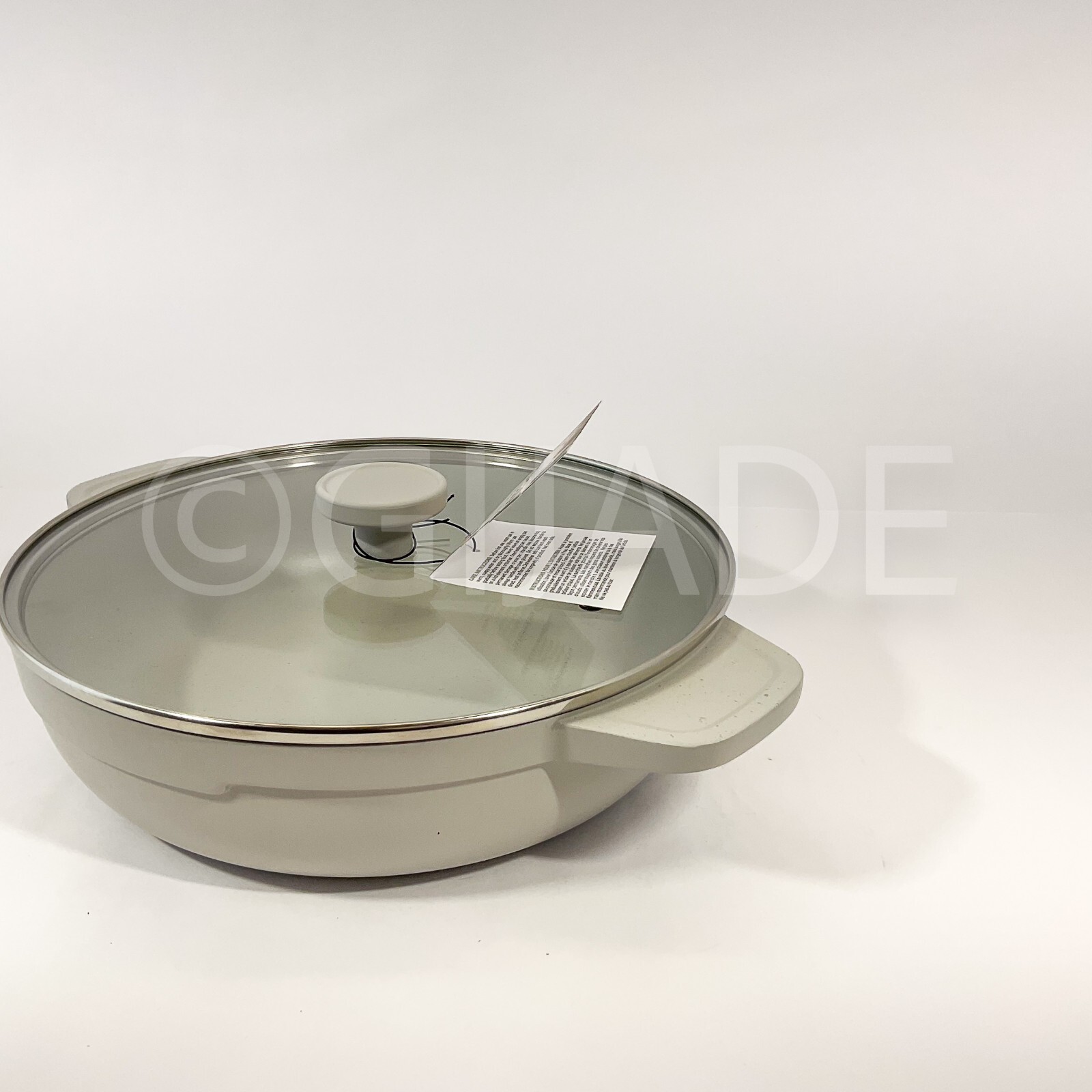 Authentic kitchen 4-Qt Everyday Pan 11″ Low Casserole Grayish Non-Stick Ceramic