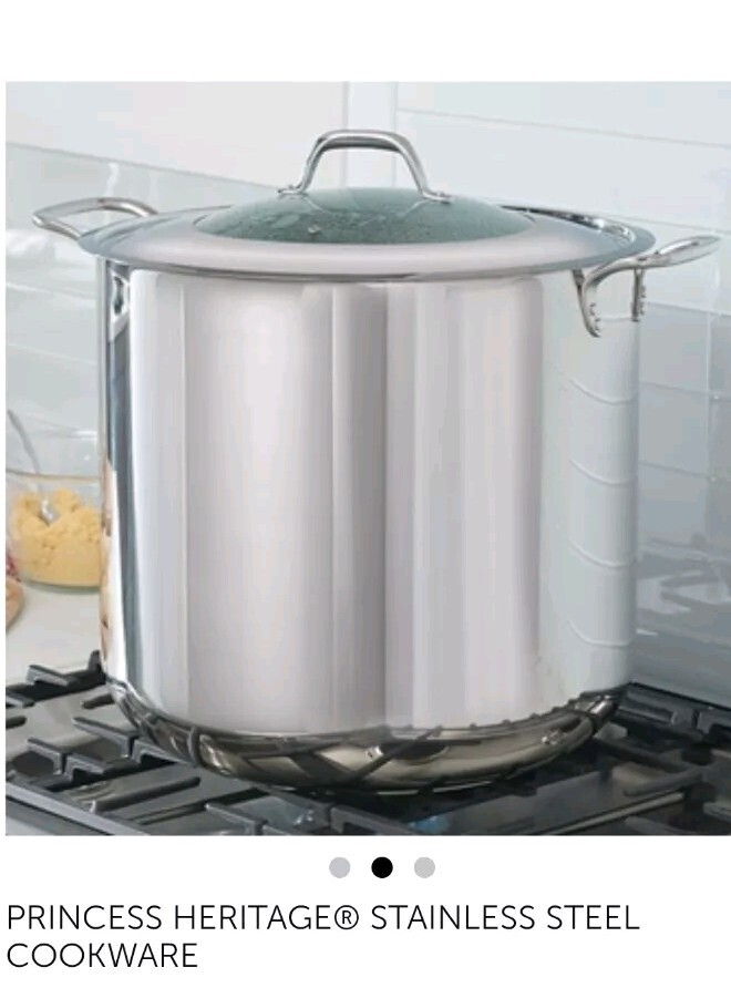 Princess house 60 QTS Stainless Steel pot /Steaming Rack