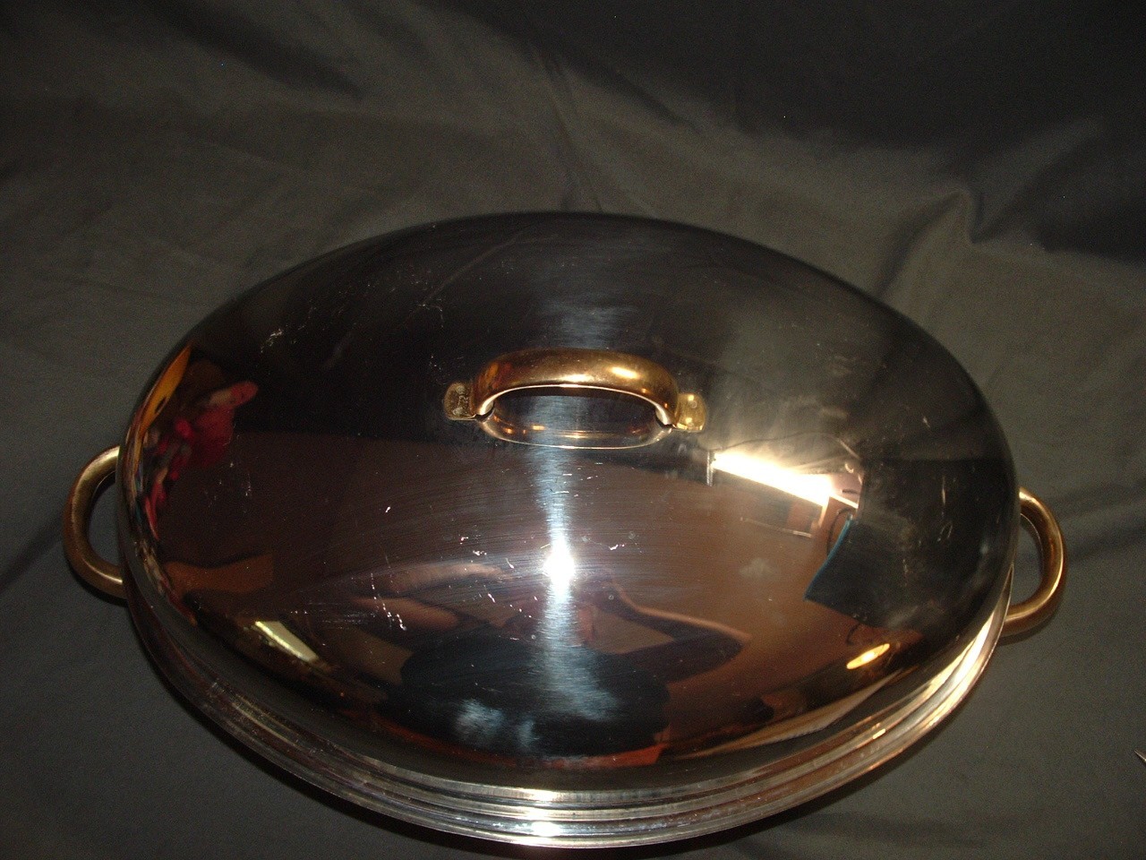 16.5″ Command Performance Gold 18/10 3 Ply Stainless Steel Oval Roasting Pan