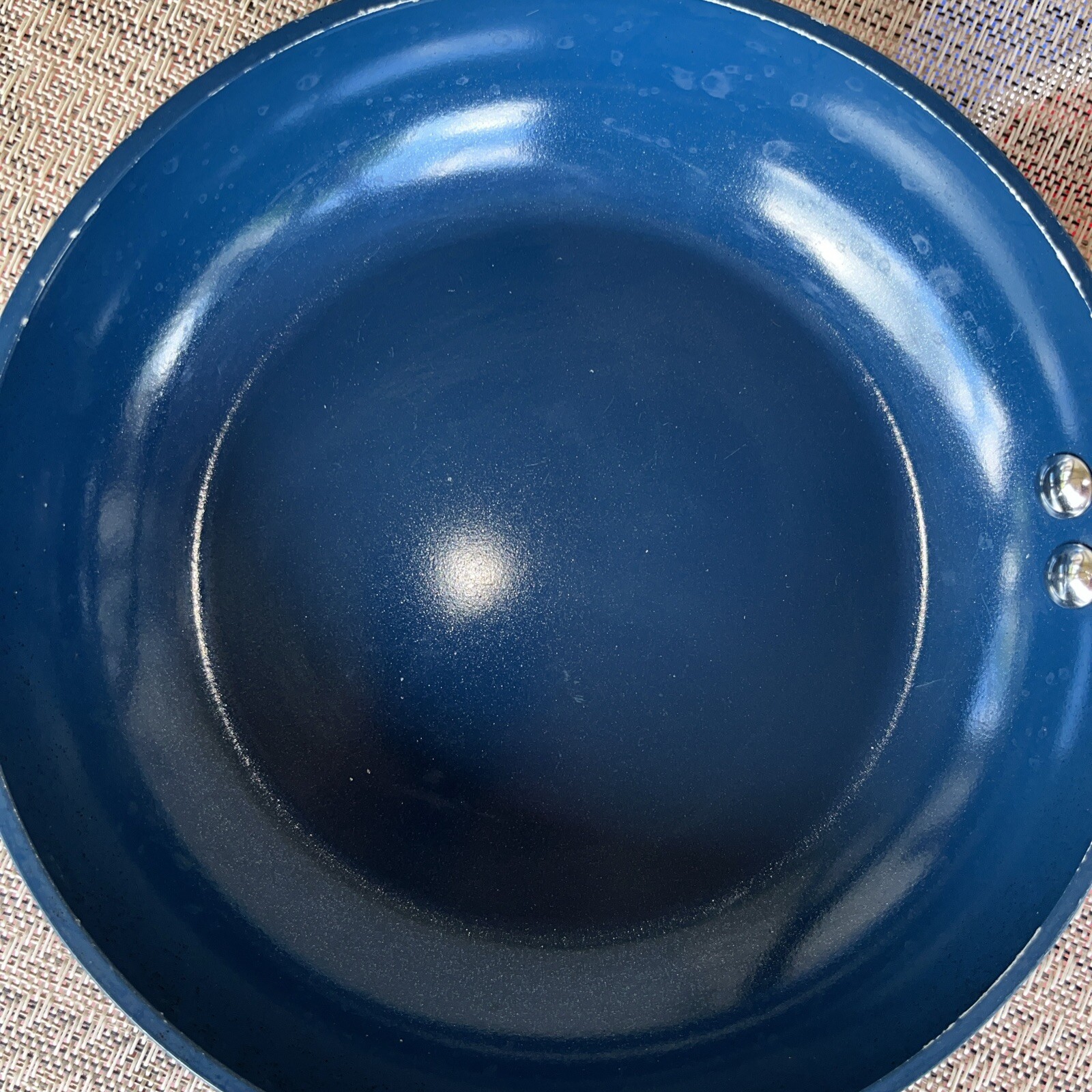 PHANTOM CHEF Dark BLUE 8″ FRY PAN With Wooden Look Handle