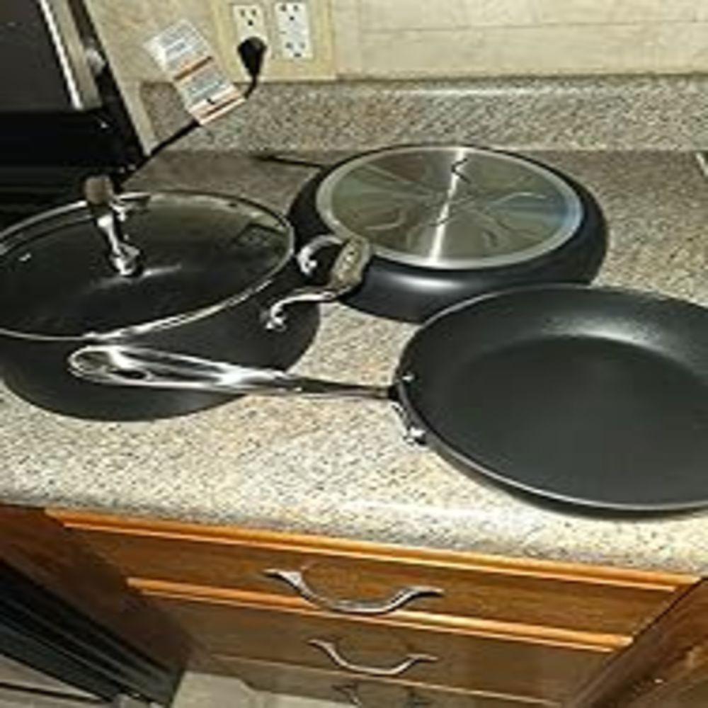 All-Clad Essentials Hard Anodized 4pc Nonstick Sauce Pans 2.5/4 Qt Black