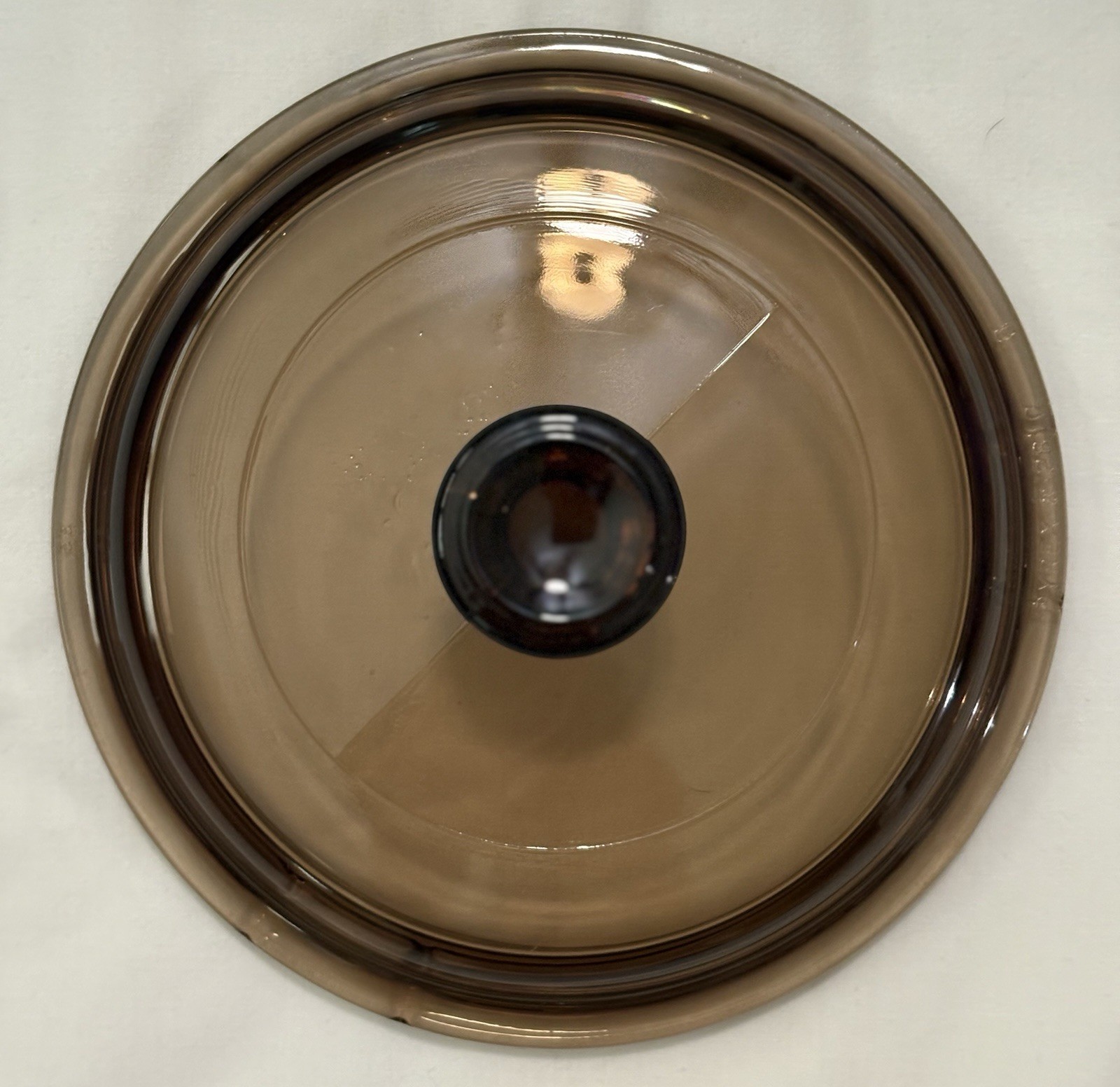 Pyrex Vision P-81-C Corning Ware Brown Amber Glass 6″ Replacement Lid 5.5″ Rim