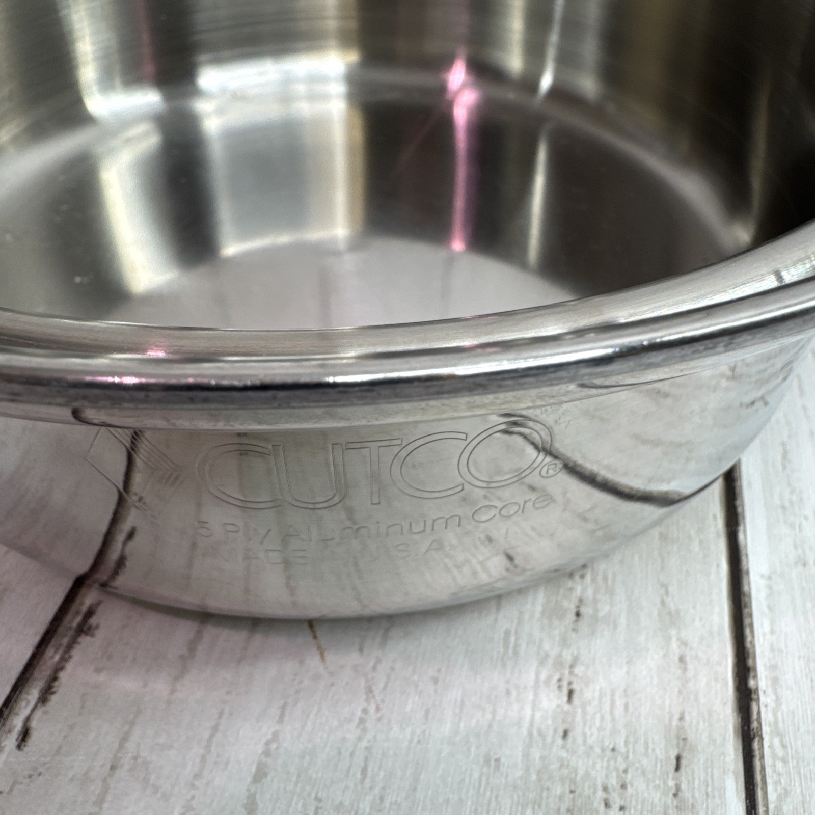 CUTCO Saucepan 1.25 Qt 5 Ply Aluminum Core Stainless With Lid Made in USA