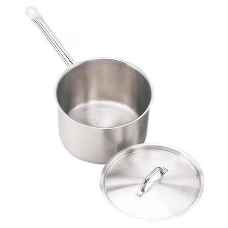 Crestware Sspan5wc Sauce Pan W/Cover, 5 Qt, 9-1/2 In., Ss