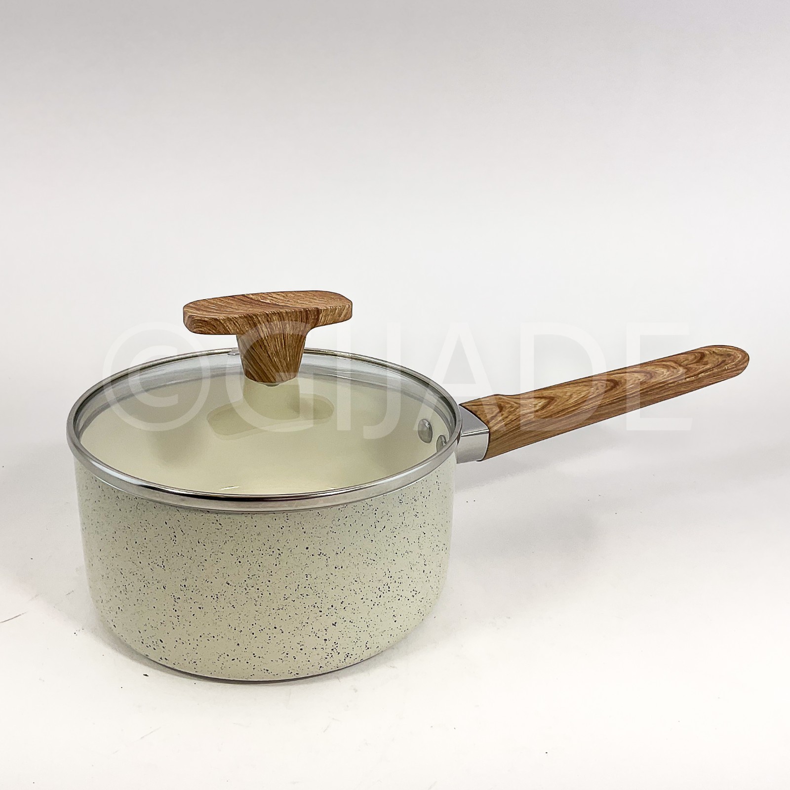 Authentic kitchen Collection 1.5-qt, 6 In Saucepan Glass lid Tan New
