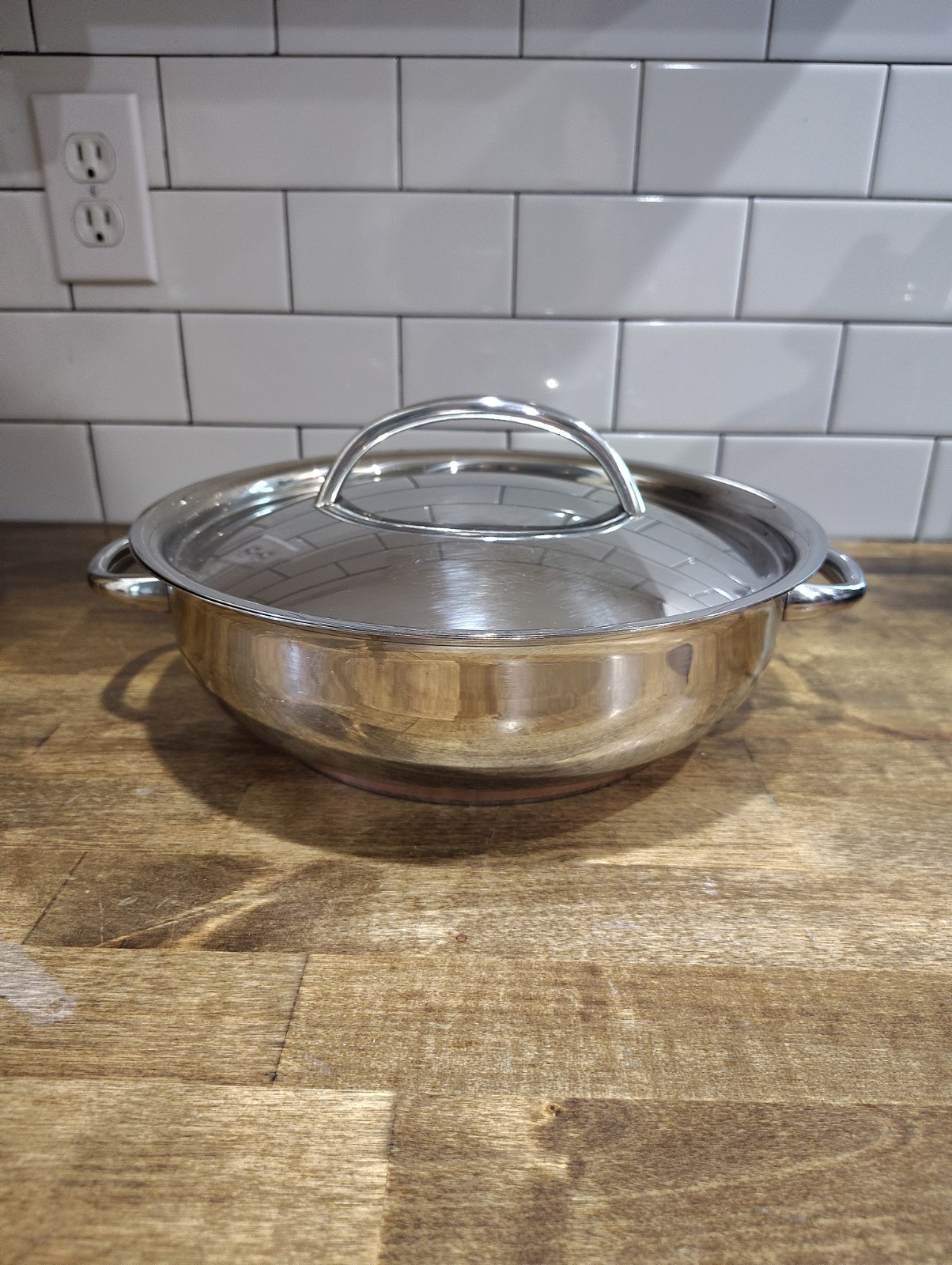 Kirkland Signature 4QT Stainless steel Copper Core Chefs Casserole Pot Pan