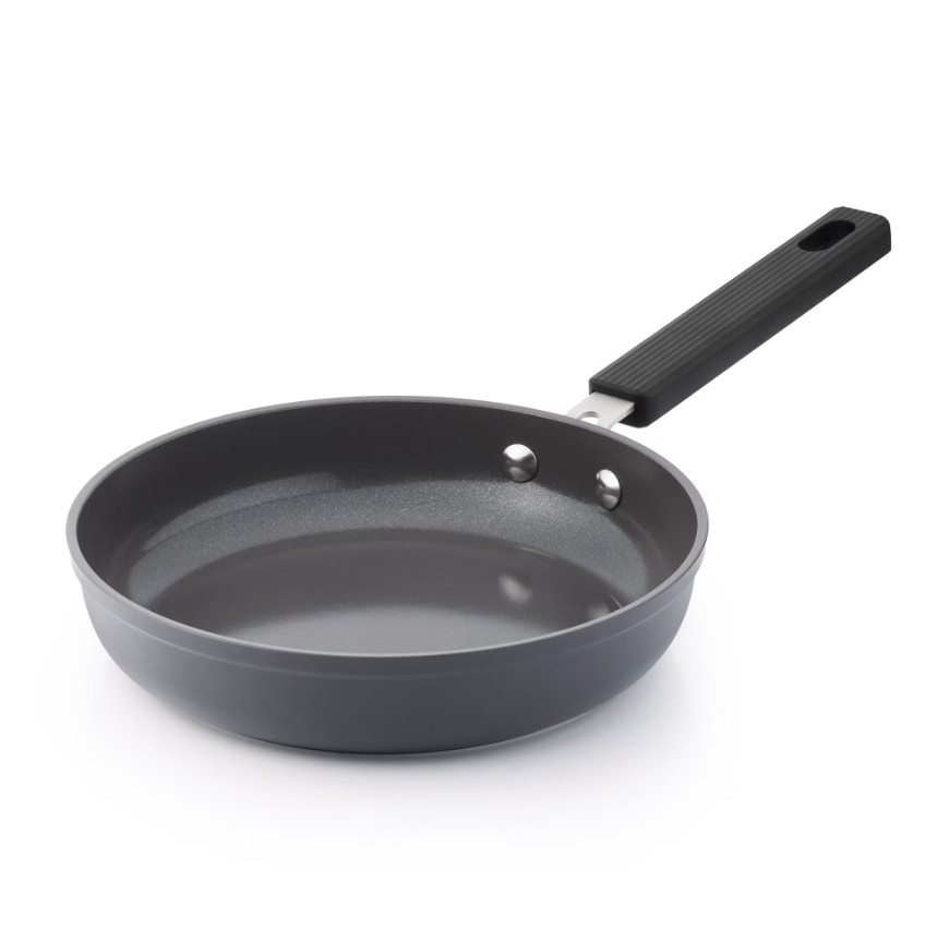 8in Ceramic Nonstick Fry Pan Omelet Egg Skillet Induction Safe Gray Handle