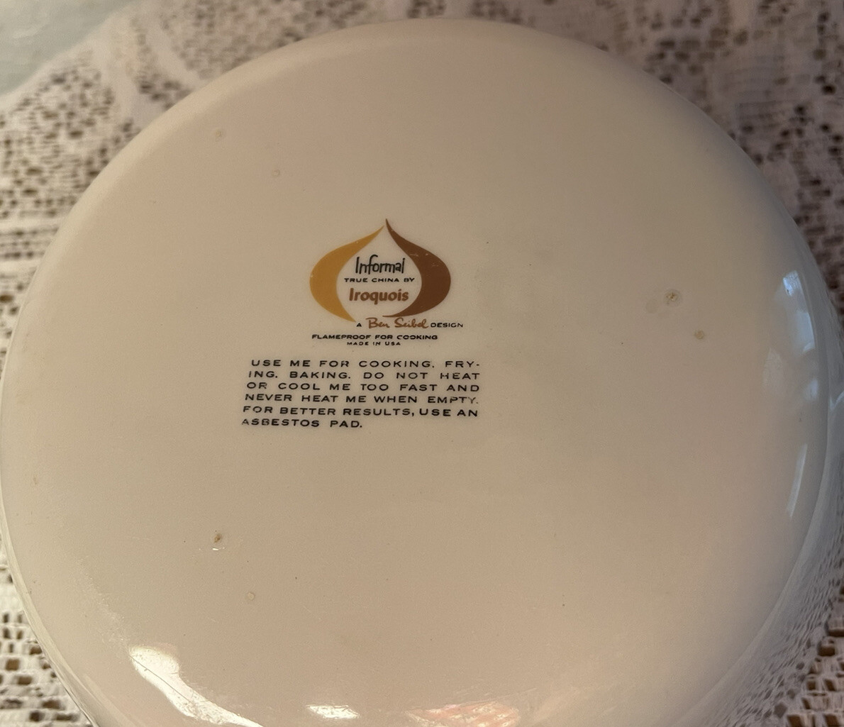 Informal True China Iroquois Harvest Time Saucepan Dish Ben Seibel