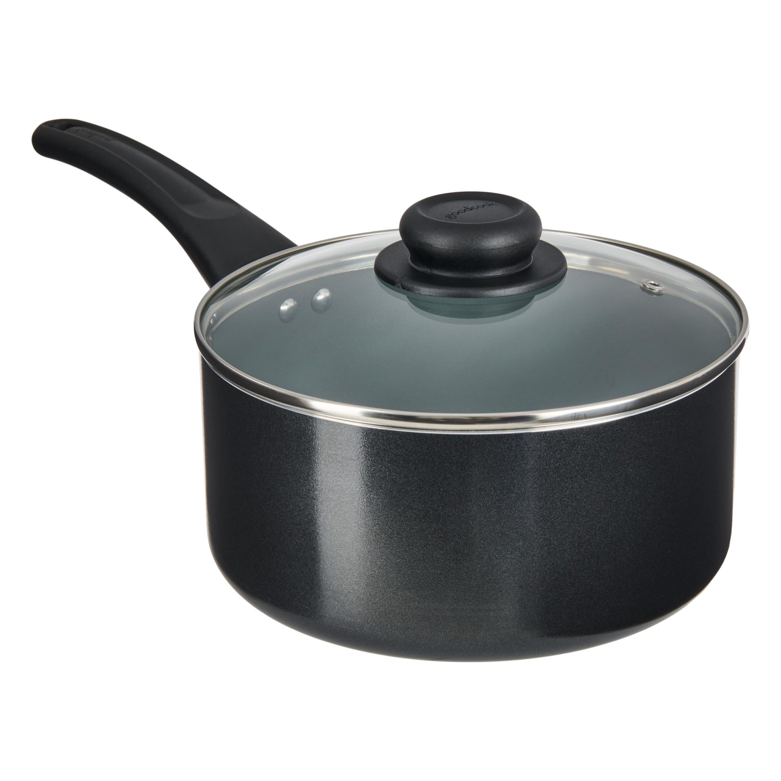 Goodcook Everyday Sauce Pan Lid Ceramic Nonstick Aluminum Construction For Even