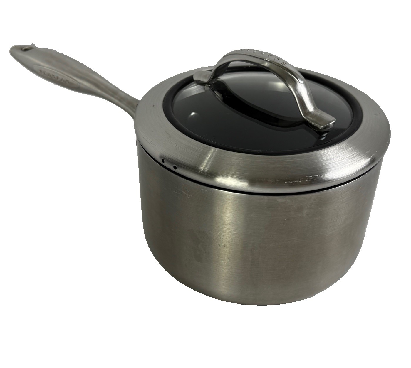 Scanpan HaptIQ 2 Qt Sauce Pan Pot Induction CTX J-03 Ceramic Titanium