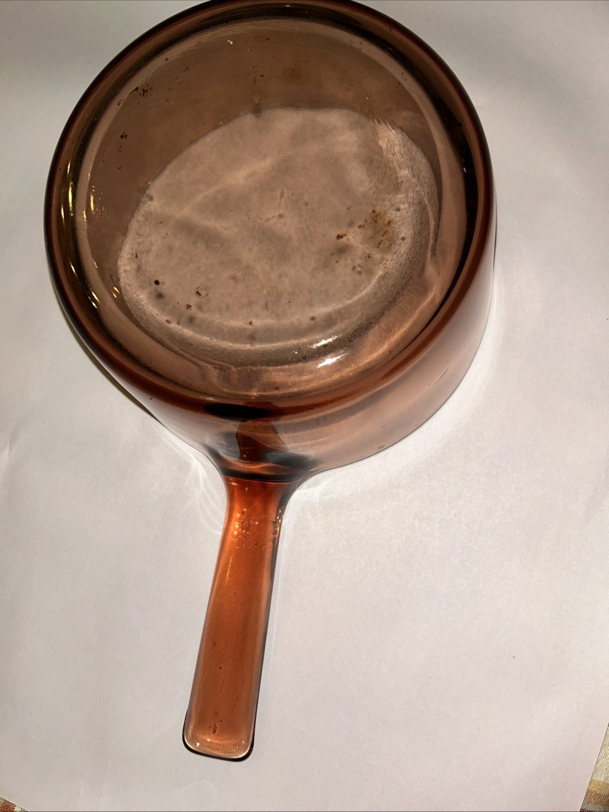 CORNING VISIONS AMBER 1 QUART 1 LITER SAUCEPAN WITH LID USA