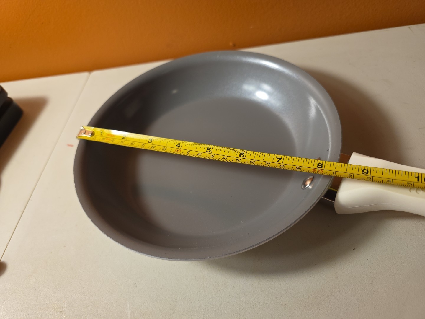 Ecolution 223d Fry Pan – Cream/gray, 8.5 “, Rubber Handle, Nonstick, Never Used