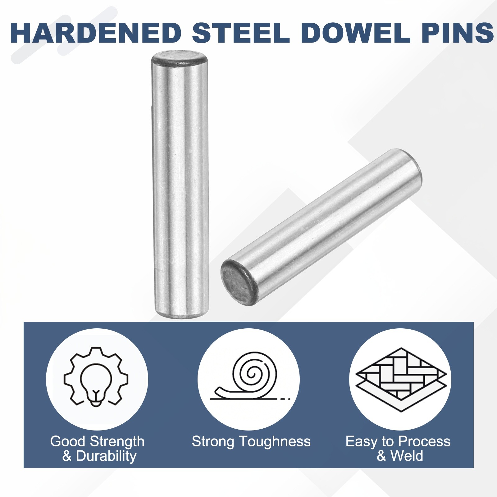 5pcs for Carbon Steel Pini Nut, 1/4″ x 1-1/2″ Steel Rods