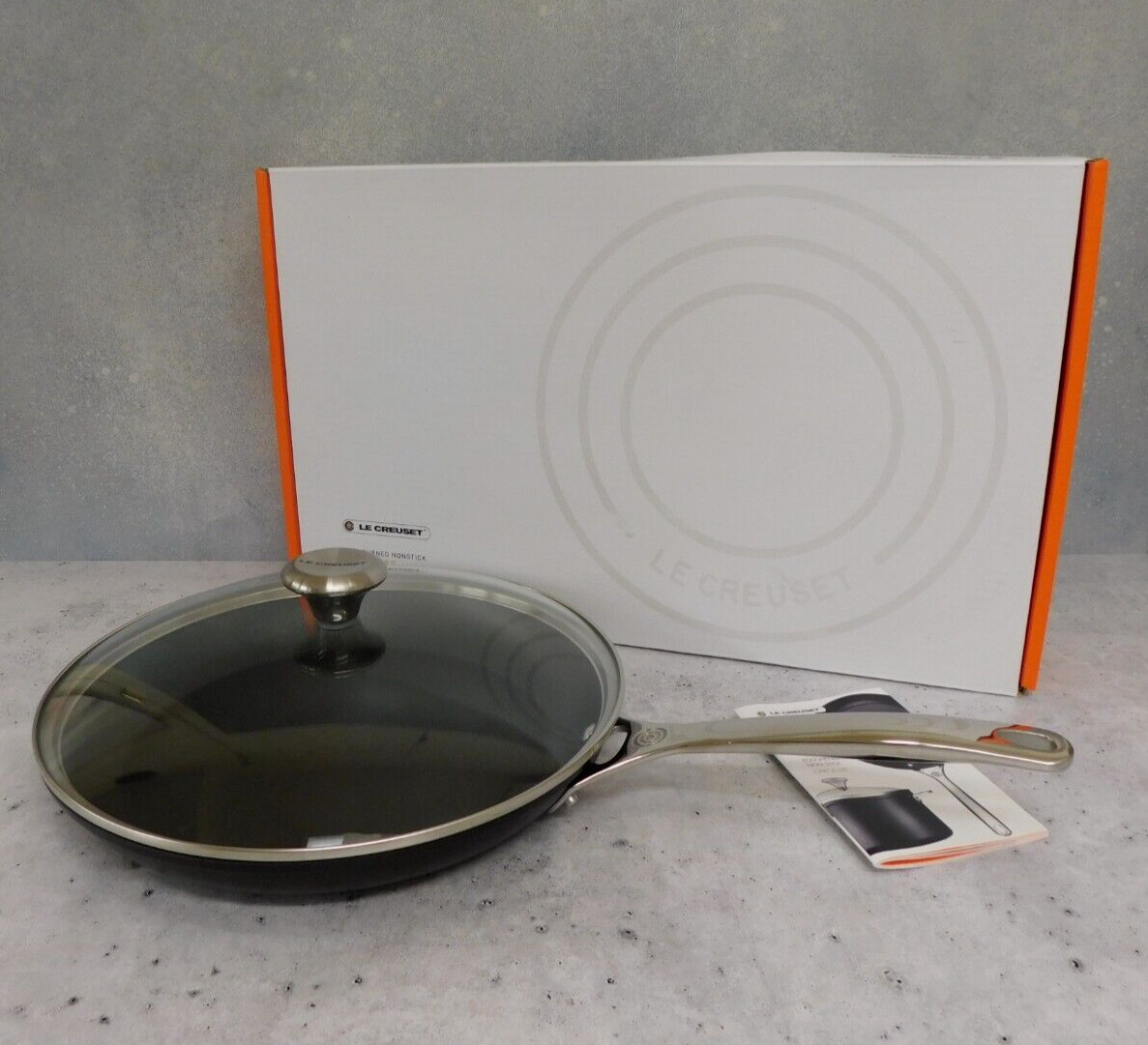 Le Creuset Toughened Nonstick PRO Fry Pan with Glass Lid, 12 Inch – New