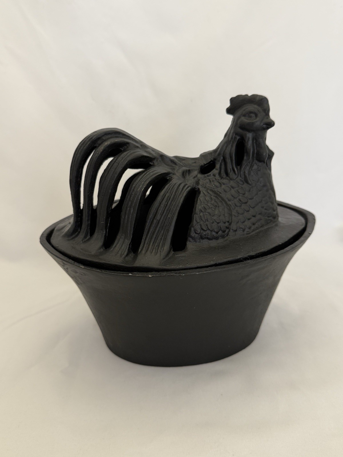 Cast Iron Black Chicken Stove Steamer US Stove 1 Quart Enamel Wood Humidifier