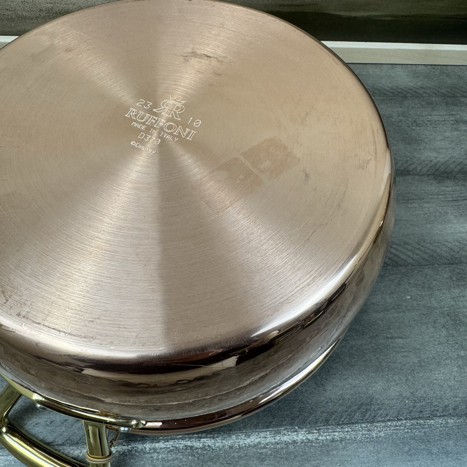 Ruffoni Historia Disney Hammered Copper Braiser WO/ Lid 6-Qt. Tarnished Read OB
