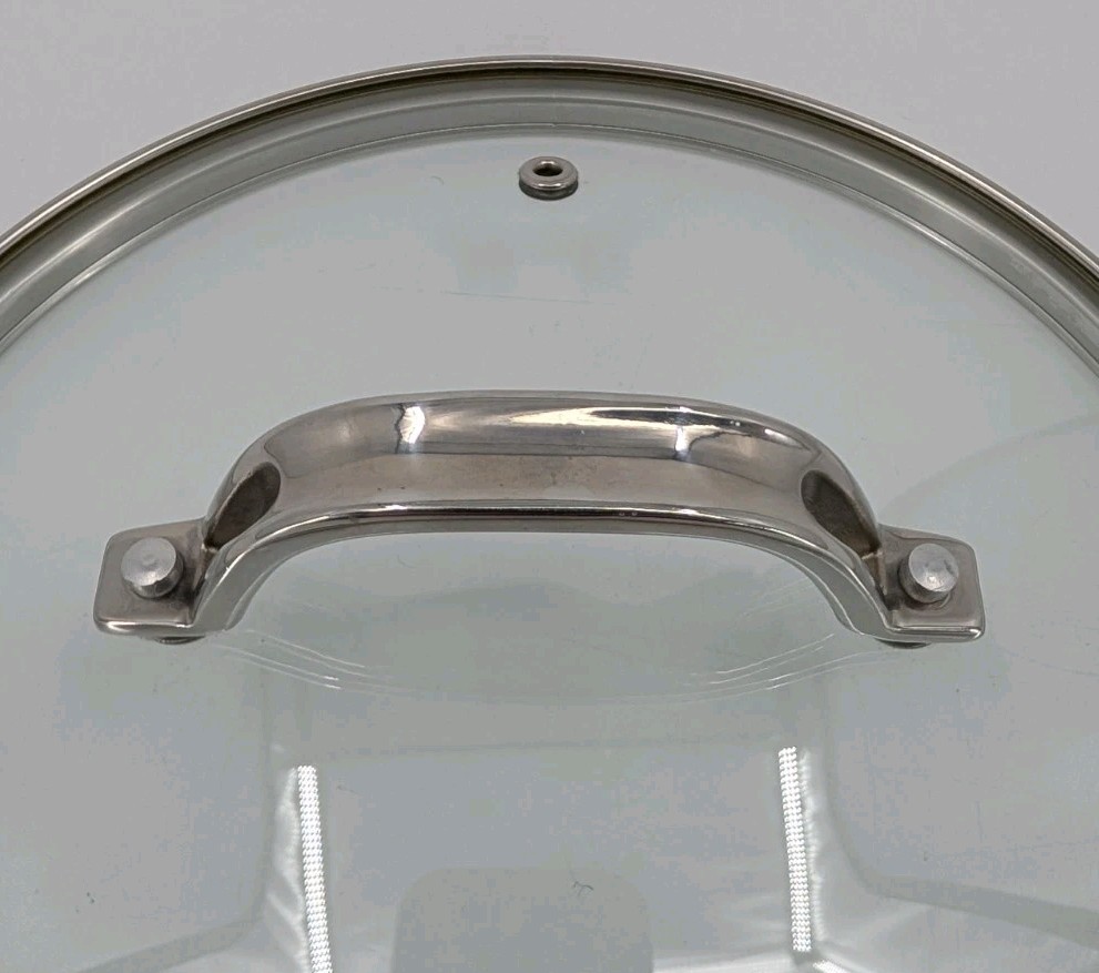 Viking Glass Lid 8.5″ Replacement Metal Edges And Handle