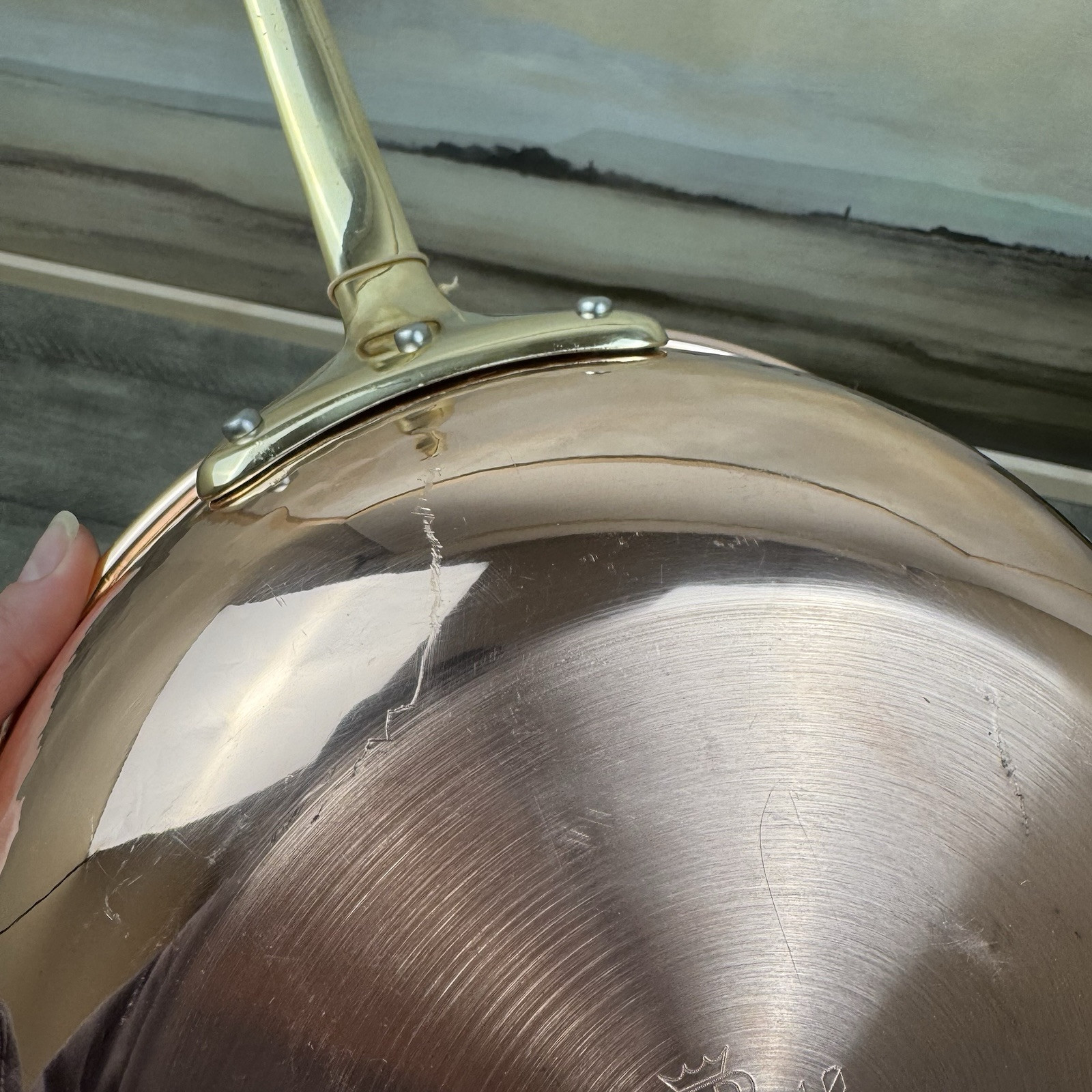 Ruffoni Historia Disney Hammered Copper Chef Pan NO/Lid Scuffed Tarnished Read