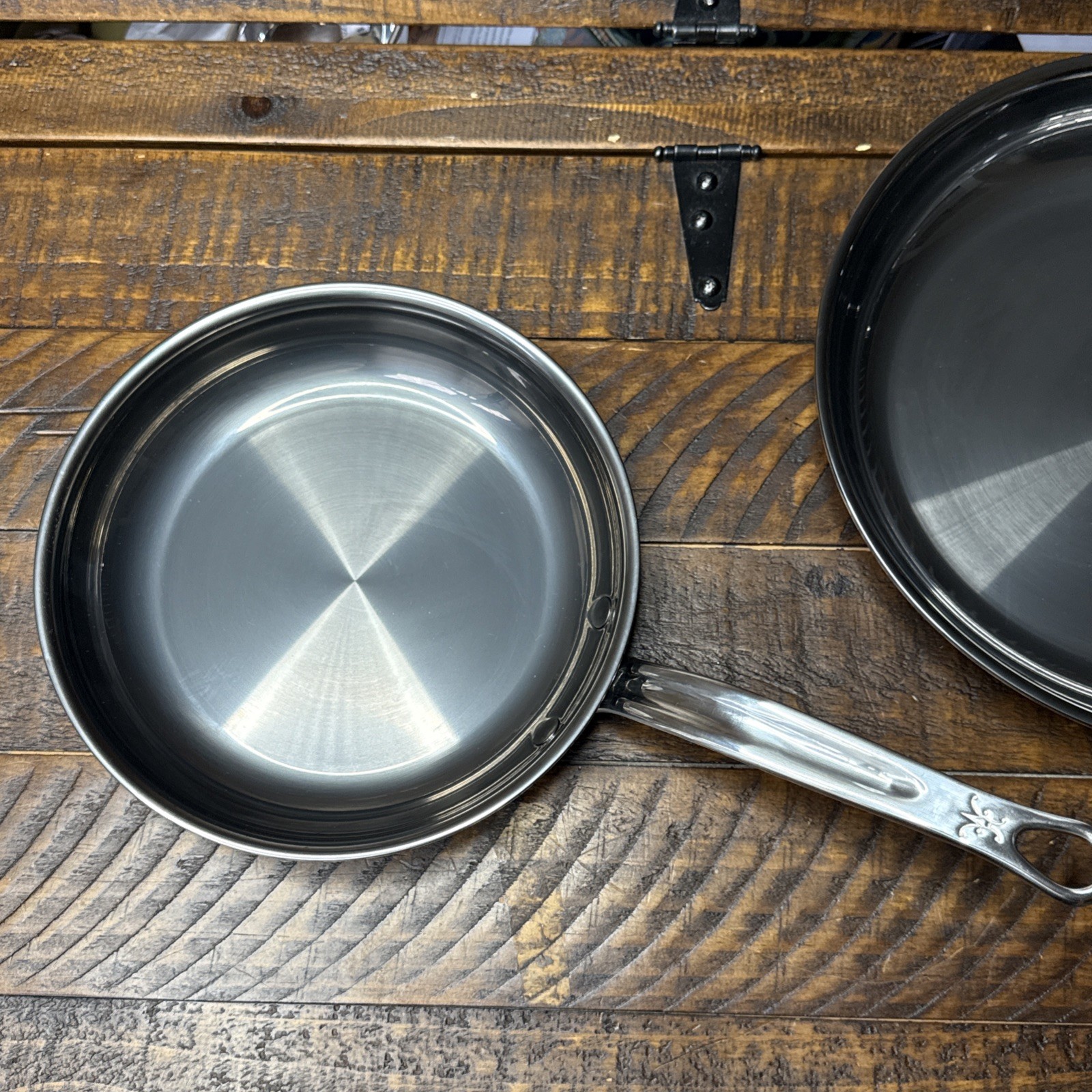 Hestan NanoBond Titanium SS 4 Qt Saucepan 8.5” & 11” Fry Pan New! Read