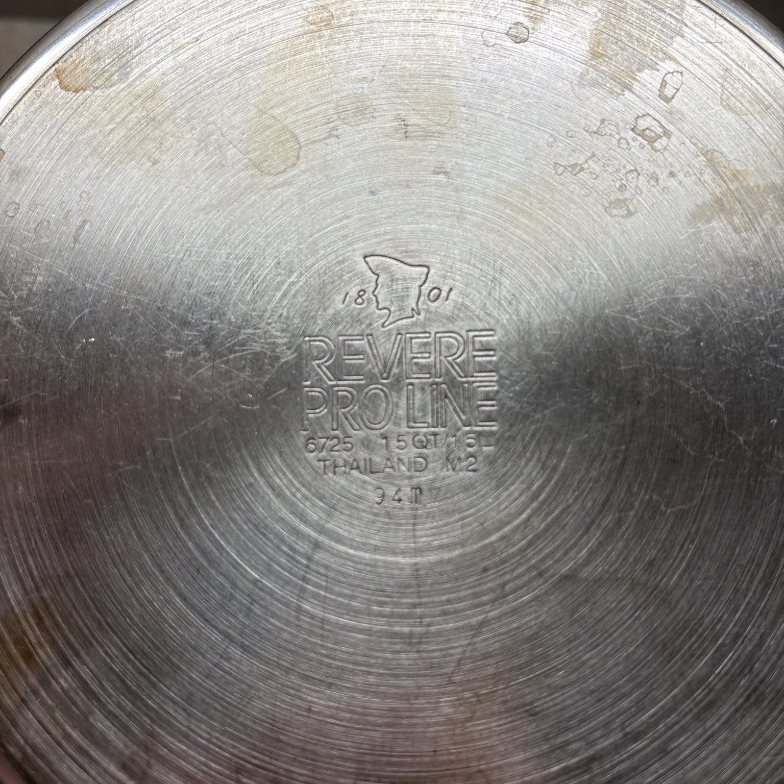 VTG Revere Pro Line 1.5 Qt Copper Core 18/10 Stainless Saucepan 1996 Thailand