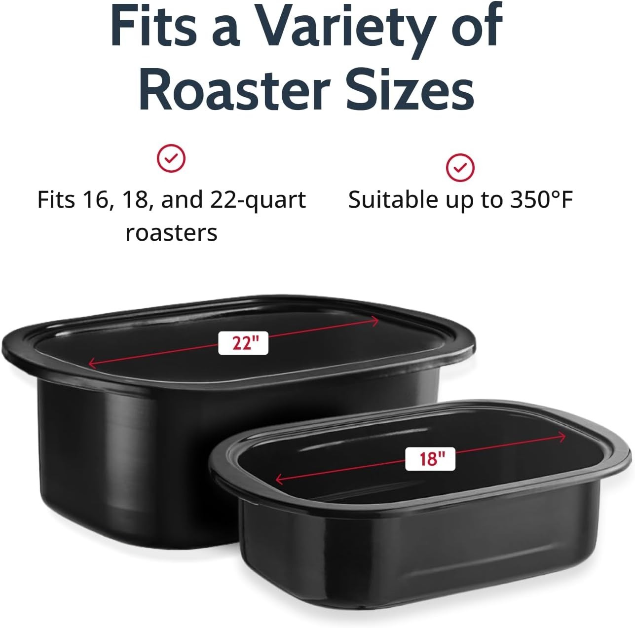 Effortless Cleanup Cooking Liners – Disposable for 16-22 Qt Roasters, 2 Pack