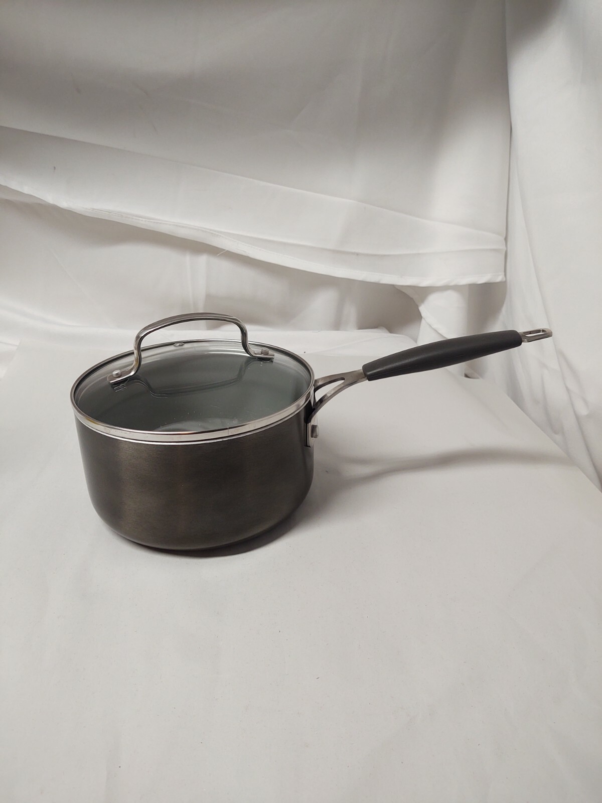 Food Network 2.5 qt. 2.3 L Covered Skillet 7.5 inches Bronze Cooking Suace pot.