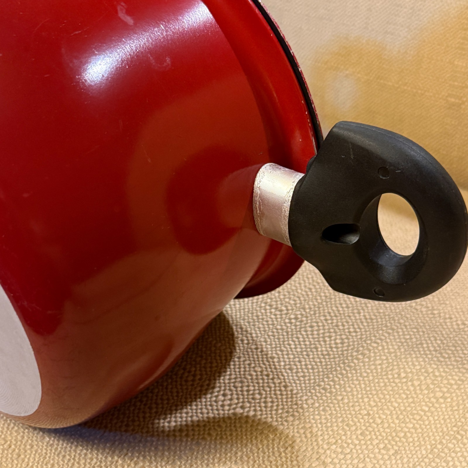Bialetti Italian Essentials 5.5 Qt Oval Aluminum Pasta Pot Lock Strainer Lid Red