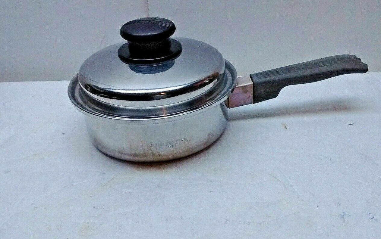 West Bend Kitchencraft 1.0Qt Saucepan Saute Pot Milk Butter Warmer & Lid USA