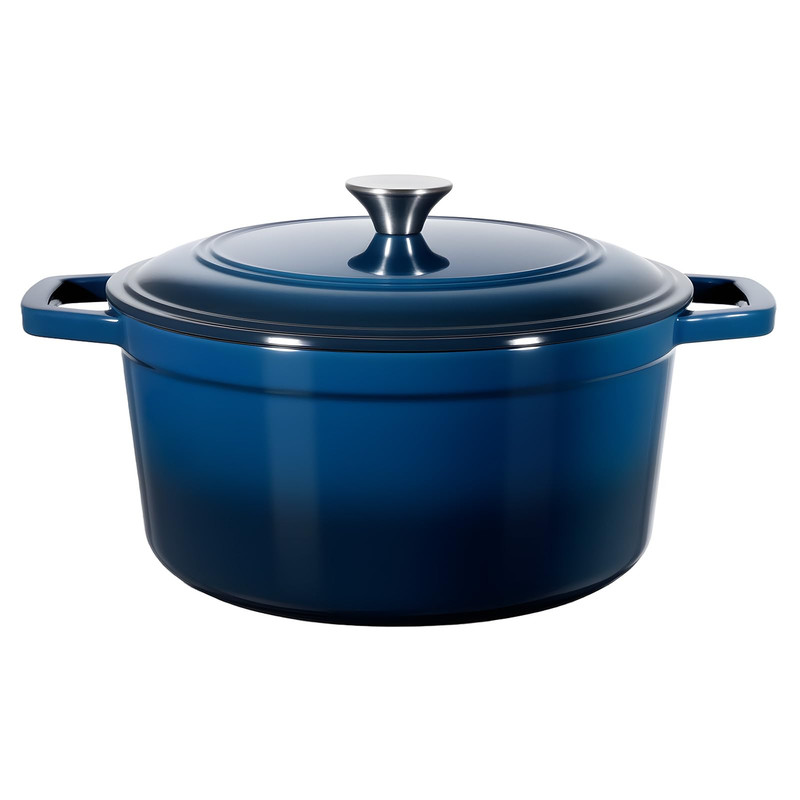 Vevor Enameled Cast Iron Dutch Oven 6 Quart Pot Lid And Dual Handles Heavy-Duty