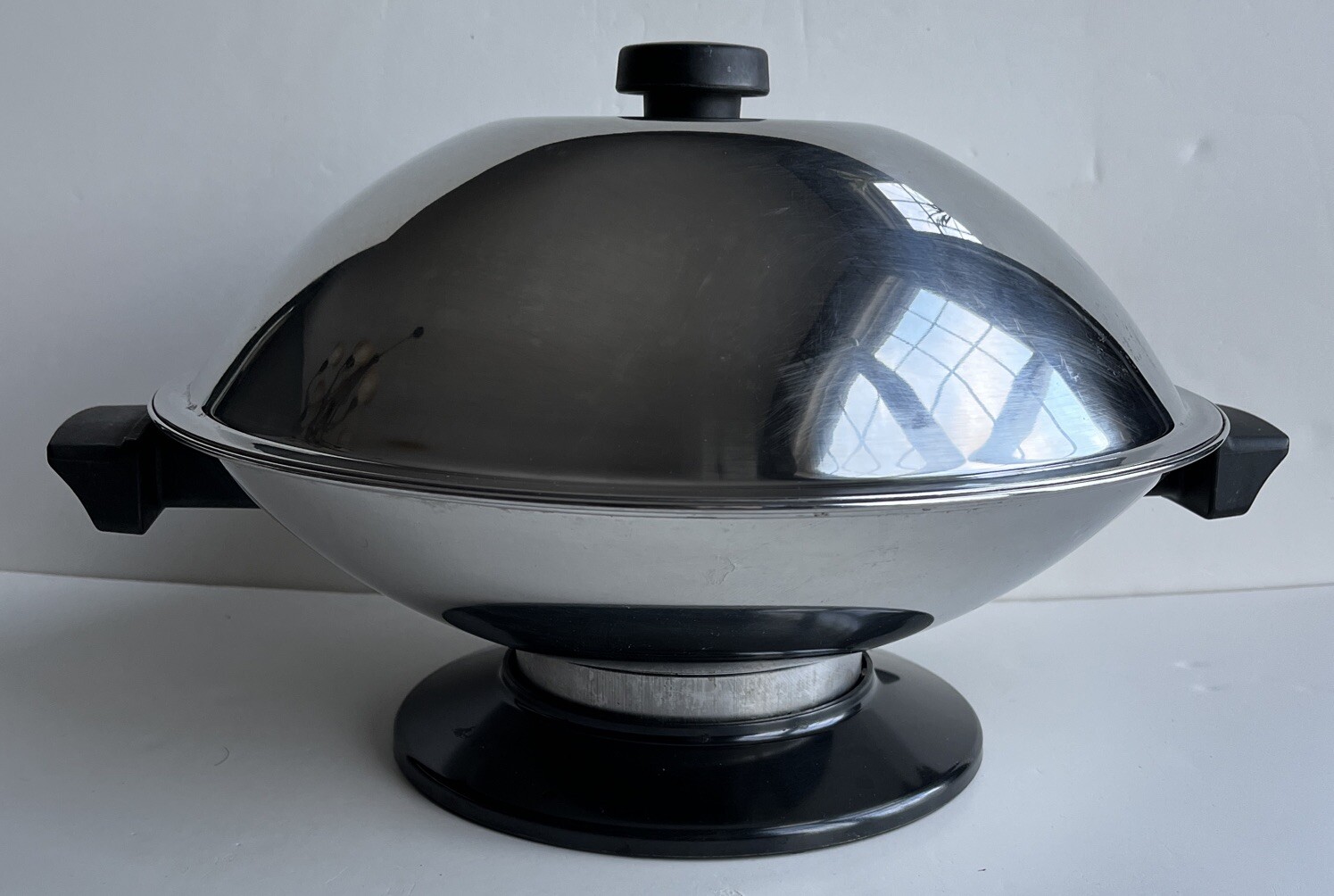 Electric Wok 14″ Stainless Steel 1100 Watts Works Great Hong Kong