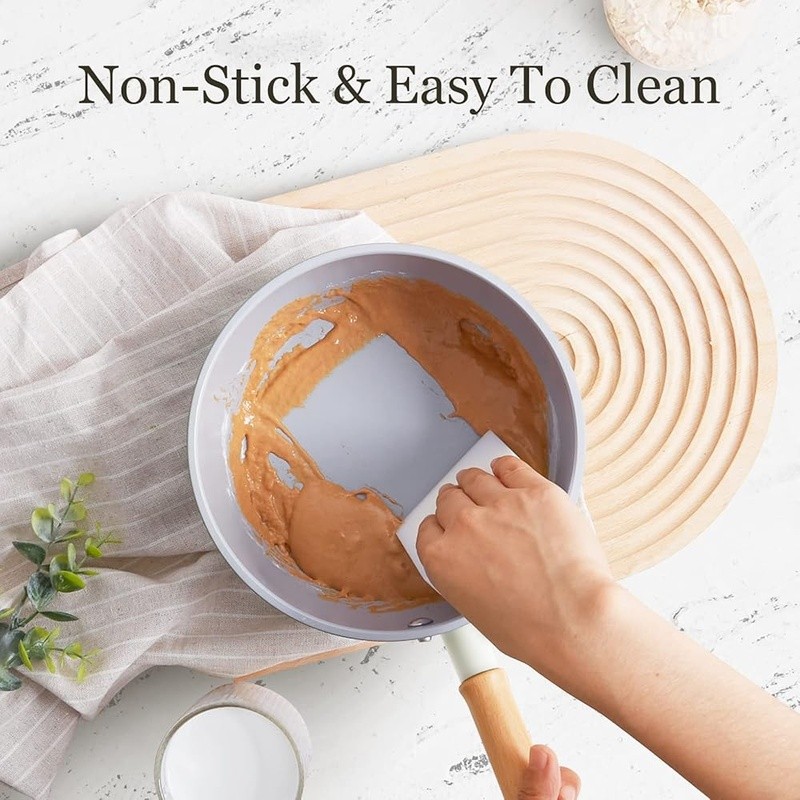 Ceramic Non-Stick Cooking Pot Induction Compatible Vegetable Steamer Easy Clean