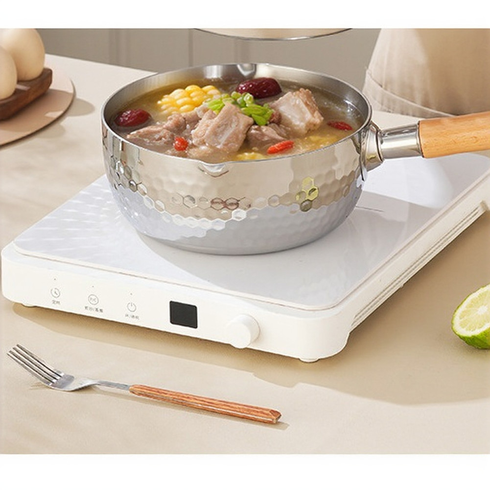 Yukihira Look Stainless Steel Saucepan 34.5CM Quart Size with Lid and Handle