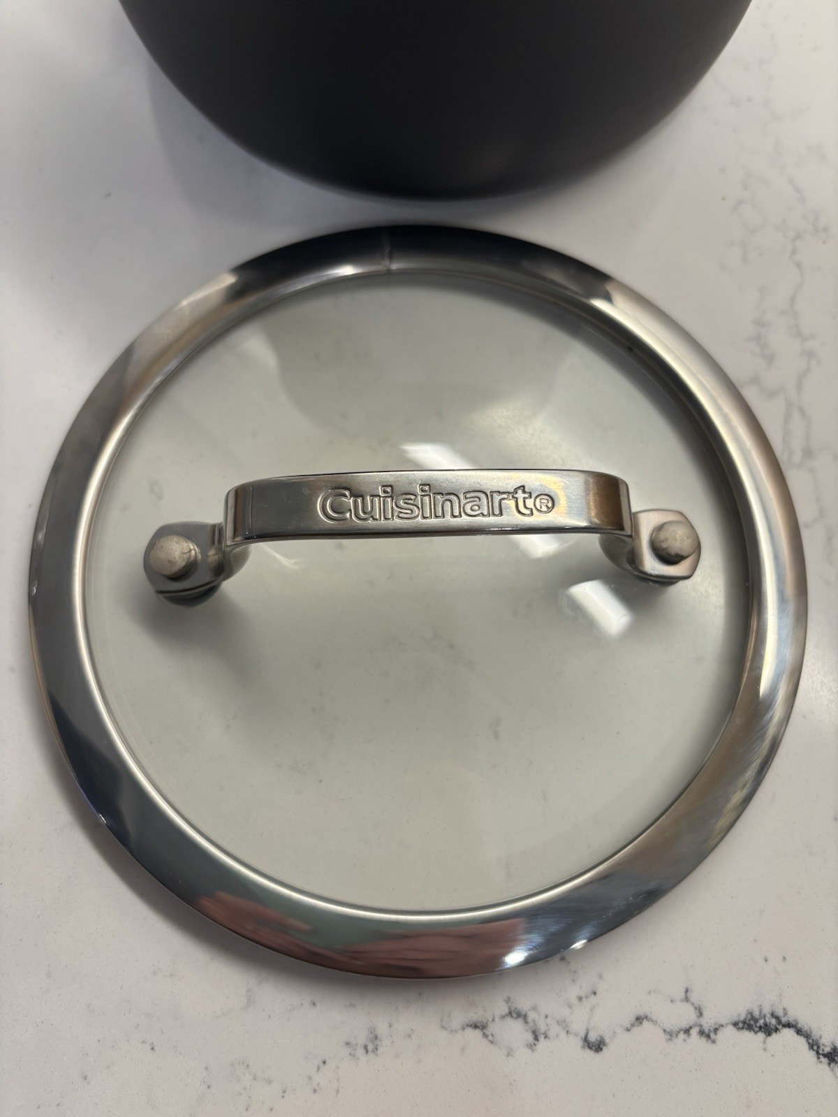 Cuisinart 1.5 Qt Matte Black Stainless Steel Sauce Pan With Glass Lid
