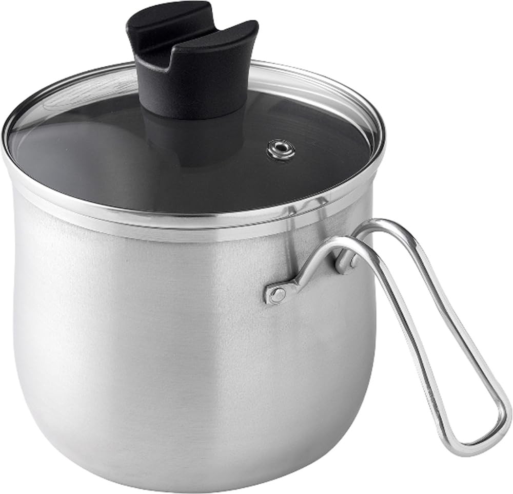 Ernest Stainless Steel Multi Pot 14cm 2.1L IH Gas Glass Lid Japan