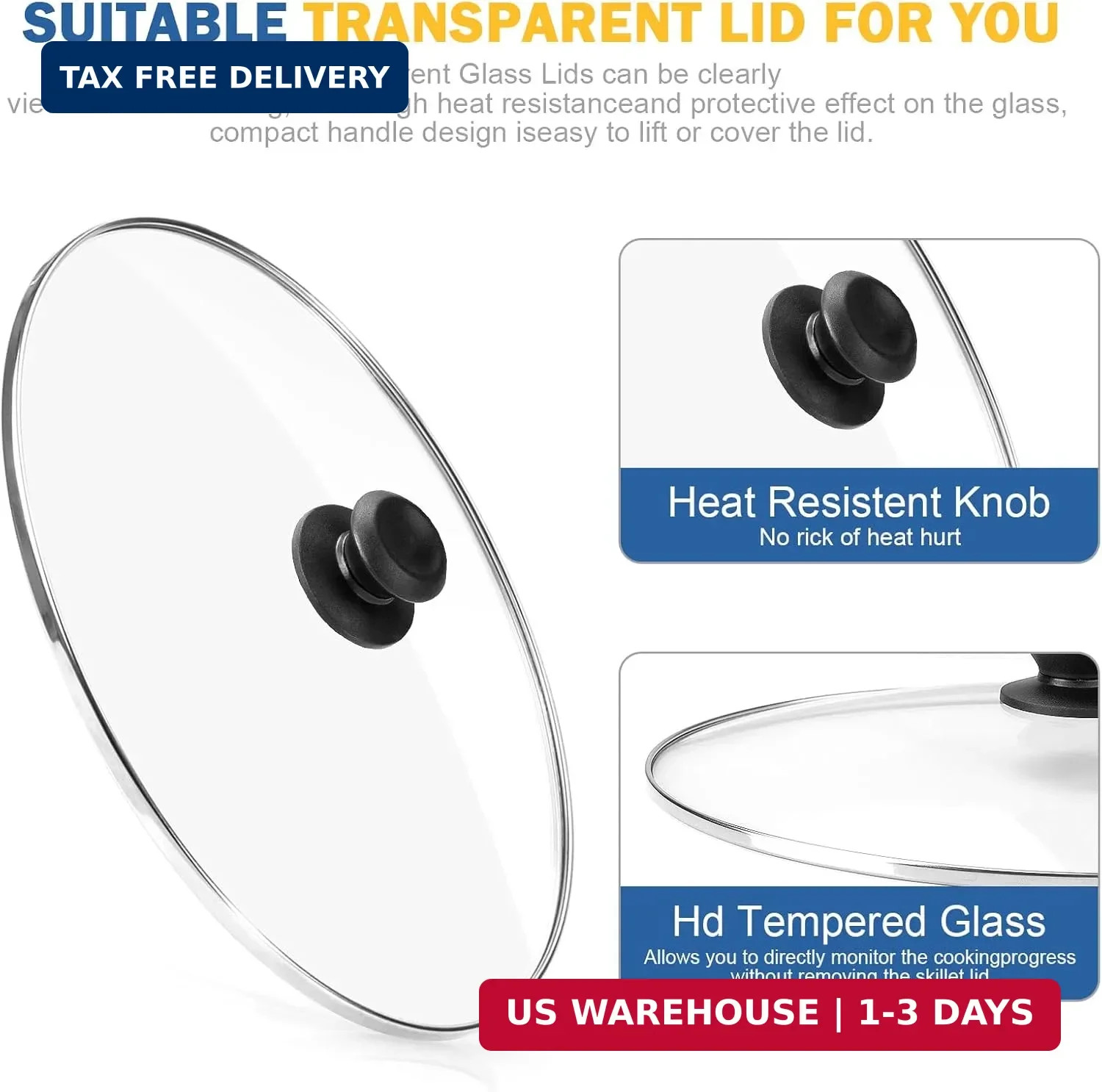 Oval Glass Crock Pot Lid 7 Quart Replacement for Oval lid Crock Pot Slow Cooker