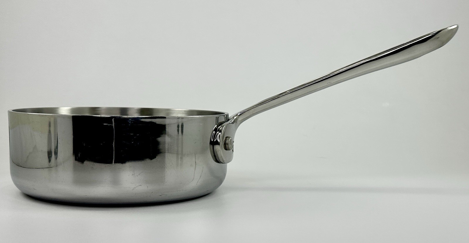 All Clad D3 Tri Ply Stainless Steel 6″ Pot Pan 1 Qt Saucepan NO Lid USA