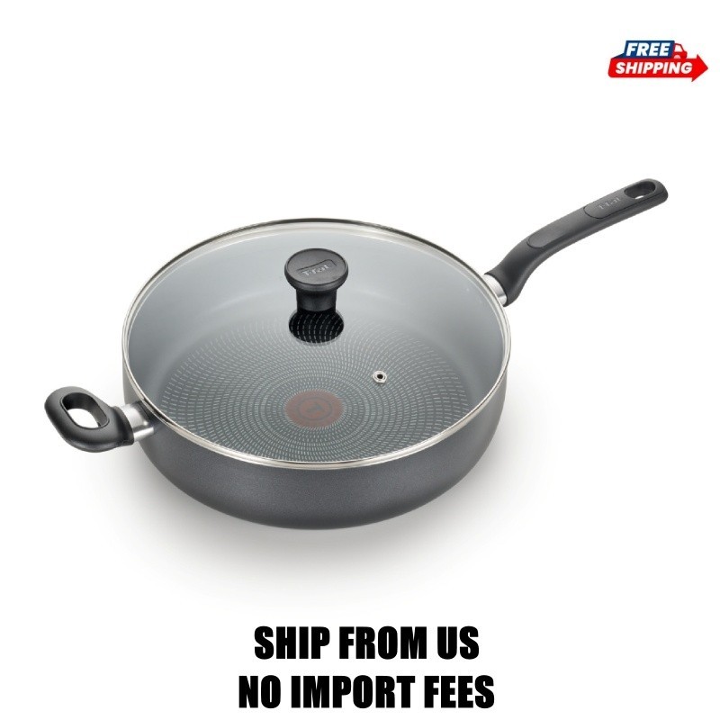 T-fal Easy Care Nonstick Cookware, Jumbo Cooker, 5 Quart, Grey