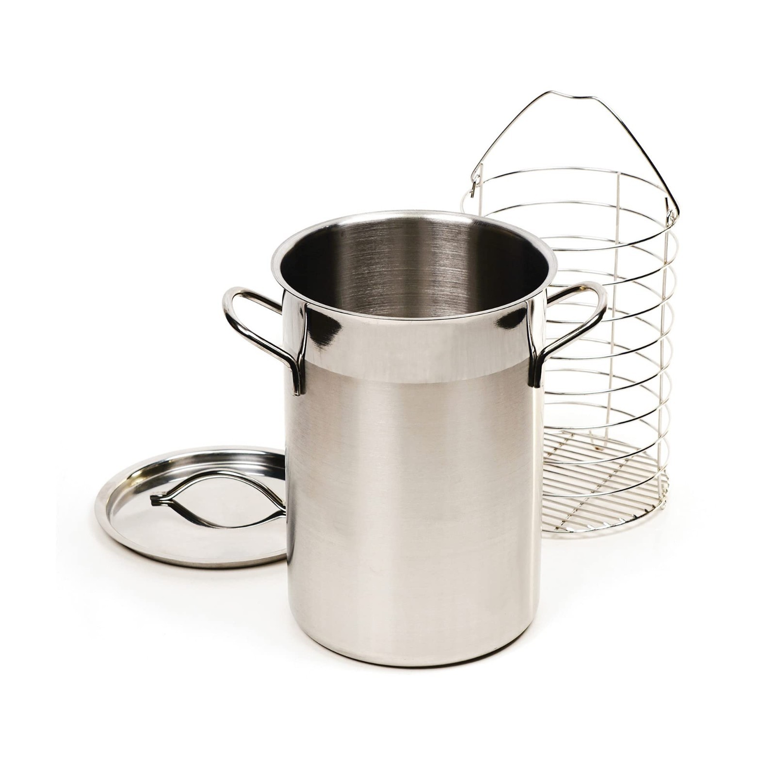 3 QT RSVP Asparagus Steamer, Vegetable Pot, Basket & Lid Stainless Steel