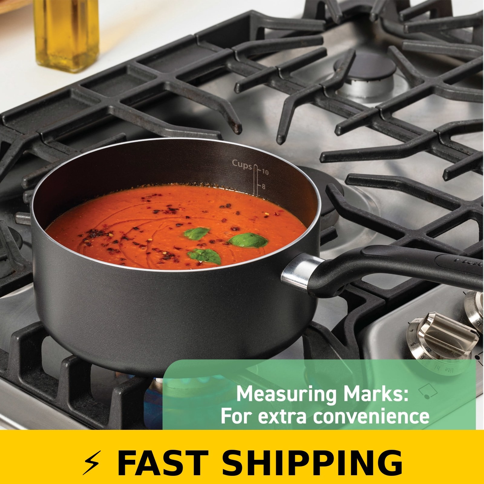 T-fal Easy Care Nonstick Cookware Set, 12 Pieces, Grey