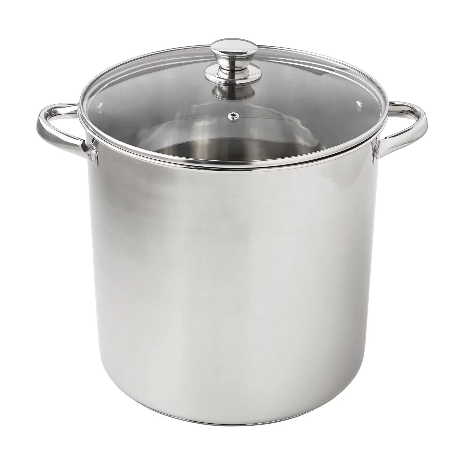 Mainstays Stainless Steel 16-Quart Stock Pot with Glass Lid – free shipping