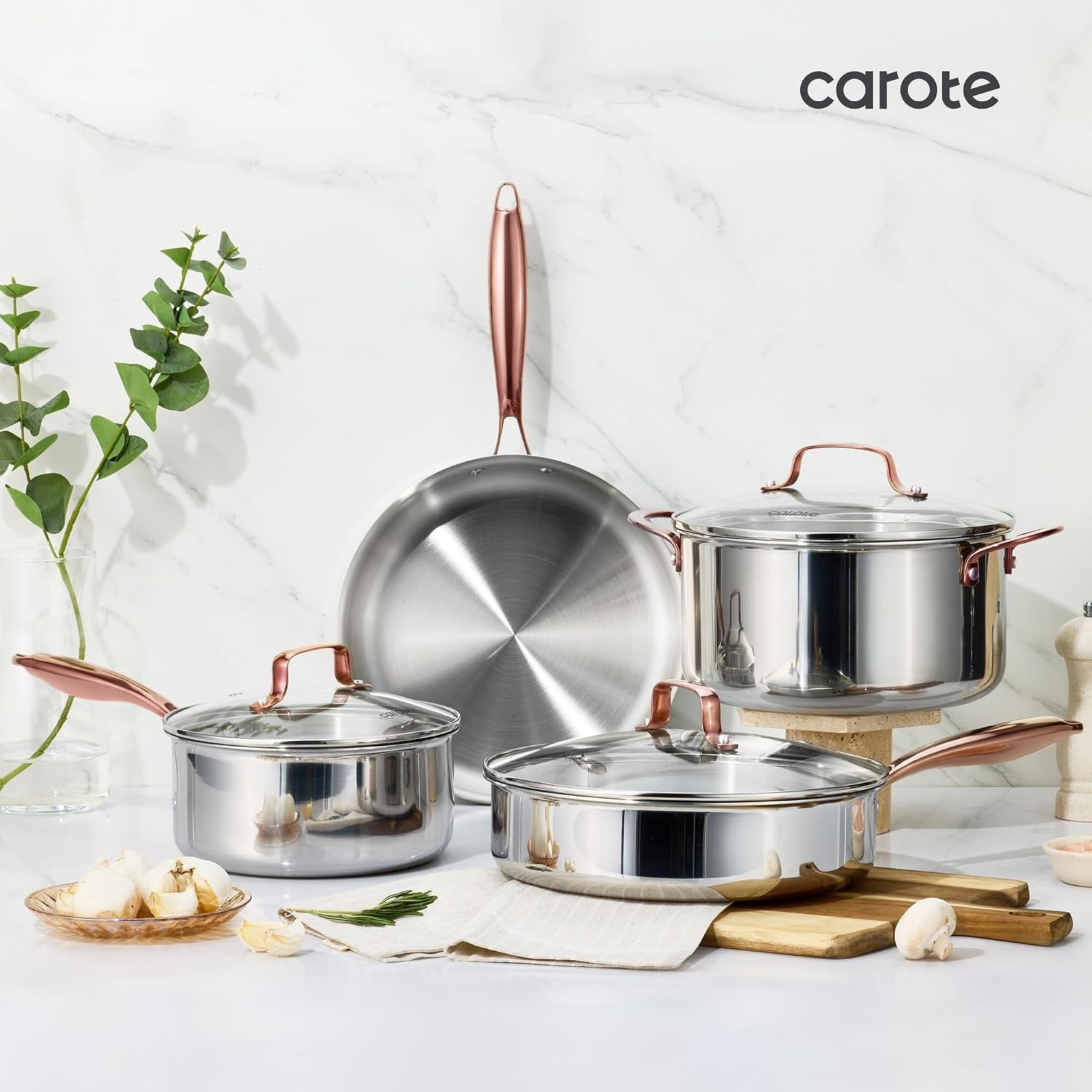 Comprehensive 21-Piece Stainless Steel Cookware Set – Oven & Dishwasher Safe