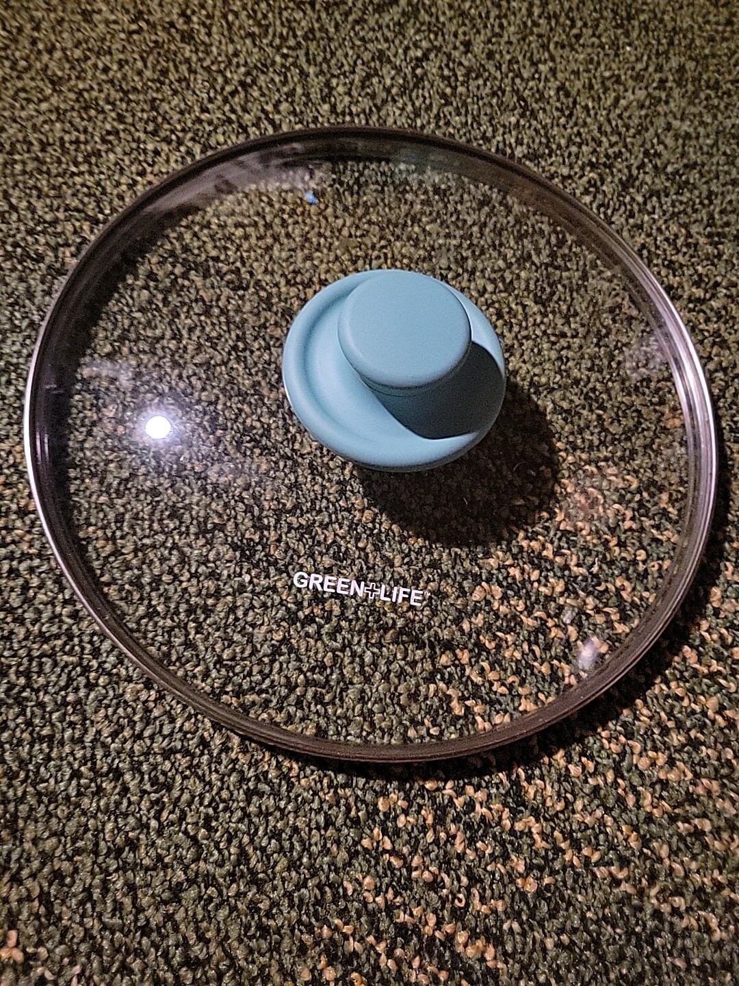 Replacement Pot Lid, GREEN + LIFE Glass 9.25″ Cool Knob Handle Teal, Lid Only