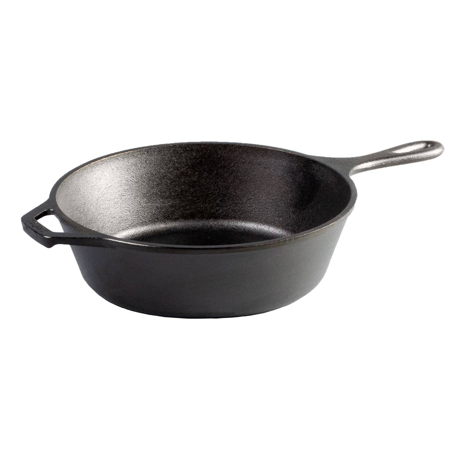 Lodge Logic L8DSK3 Pre-Seasoned Cast Iron Deep Skillet 10.5″ OD x 3″